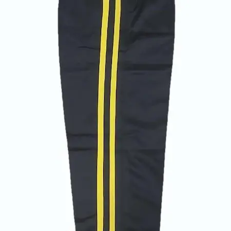 School Track Pants – Navy Color with Yellow Strips– Superpolly - shri shyam uniform