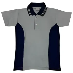 Grey and navy blue color combination Polo T-shirt Shyam Uniform