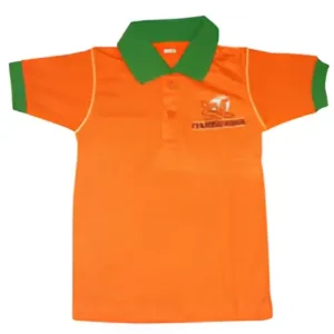 Vibrant Orange color with green cuff Shyam Uniform