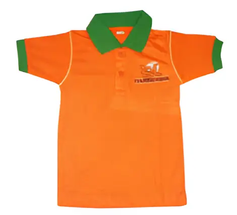 Vibrant Orange color with green cuff Shyam Uniform