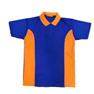 Bold blue and orange color combination Shyam Uniform